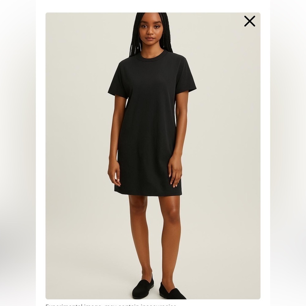 Madewell Black Short Sleeve Crew Neck Mini Dress